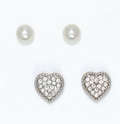 Crystal Hearts Duo Earrings