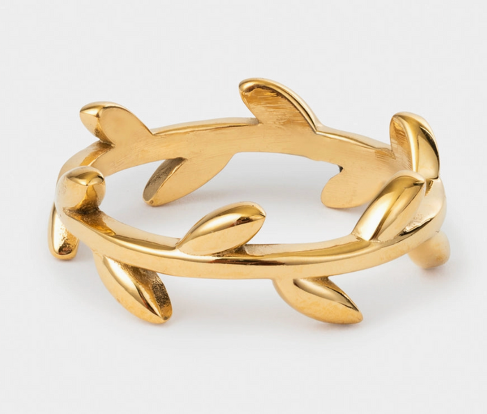 Dainty Olive Branch Ring