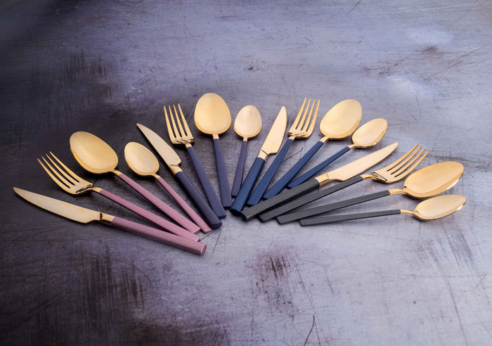 DALYAN - COLORS - 12 Person - 89 Piece - Boxed Cutlery Set