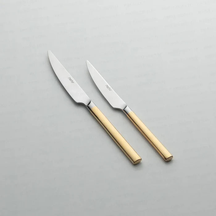 DALYAN GOLD+SANDBLAST - 89 PIECE - 12 PERSON - BOXED CUTLERY SET