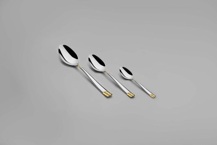 DIDIM GOLD+MIRROR - 89 PIECE - 12 PERSON - BOXED CUTLERY SET