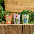 Dinosaur Cups - Dinosaur Paper Party Cups - Roarsome Dino Birthday - T Rex & Triceratops Cups - Kids Birthday Party Tableware - Pack Of 6 - Jolie Fete UK