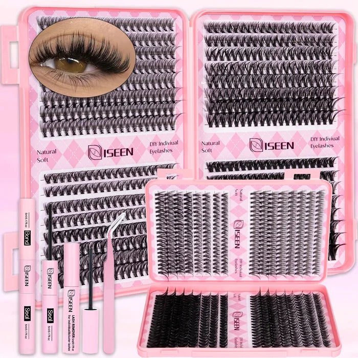 DIY Eyelash Extension Kit — Cluster Lashes with Glue
