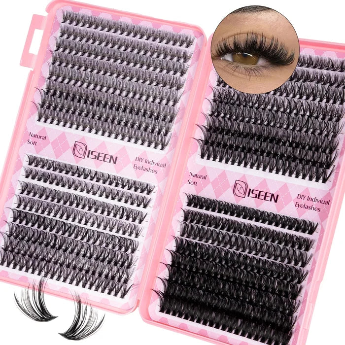 DIY Eyelash Extension Kit — Cluster Lashes with Glue