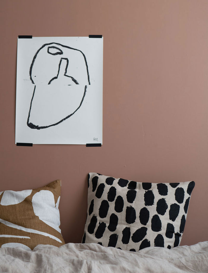 DOTS CUSHION COVER, BLACK