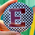 E Checkered Button