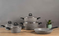 Ecoten 9-Piece Granite Cookware Set - Gray