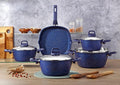 Ecoten 9-Piece Granite Cookware Set - Grill (Blue)