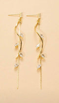 Elegant Long Leaf Tassel Earrings