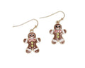 Enamel Gingerbread Men Earrings