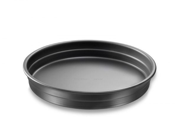 Exact Stack BAKALON Hard Coat Anodized Aluminum Pre-Seasoned Deep Dish Pizza Pan
