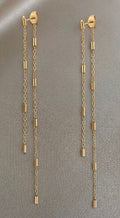 Flattened Cross Earrings