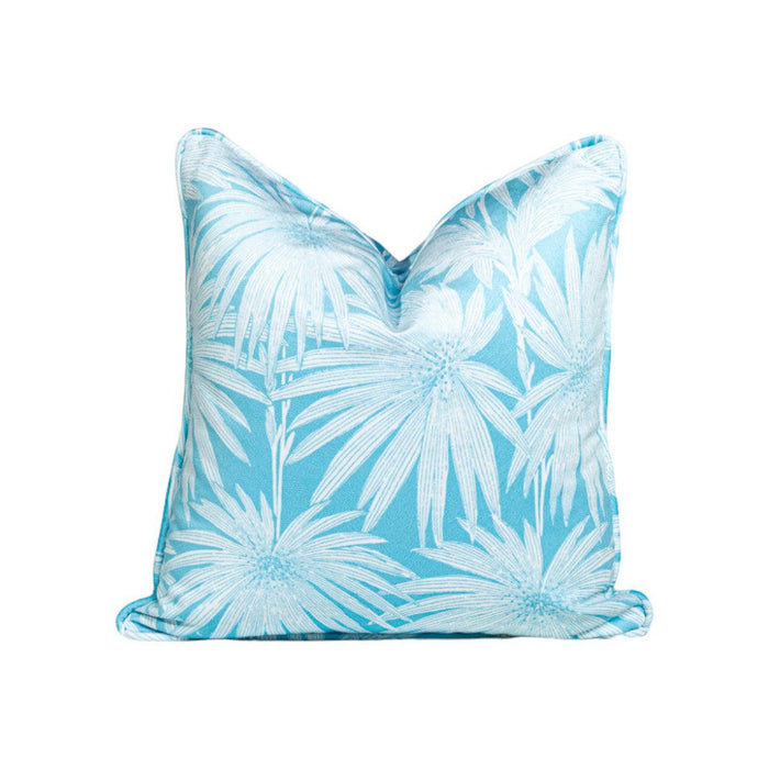 Folly Beach Glass | Teal Throw Pillow