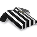 Football Shirt Favour Boxes - Black & White Striped Soccer Kit Gift Bags - Football Party Cake Boxes - Sports Birthday Treats - Pack Of 6 - Jolie Fete UK
