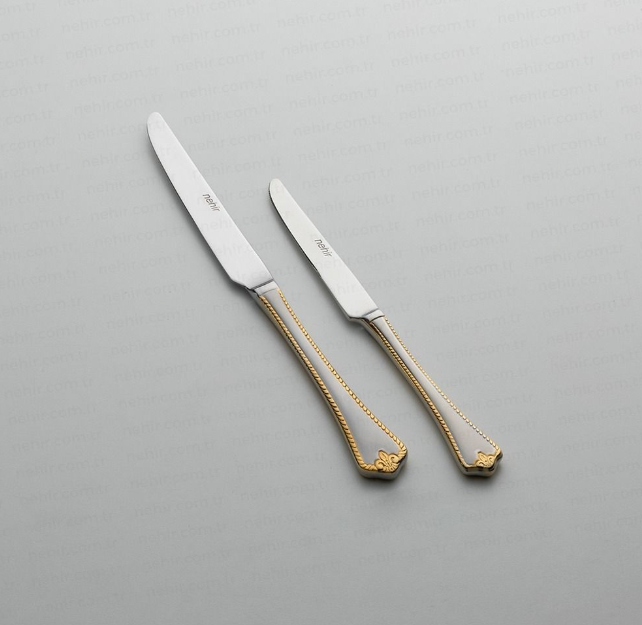 FULYA GOLD+SANDBLAST - 89 PIECE - 12 PERSON - BOXED CUTLERY SET