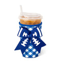 Gameday Gingham Royal Swig Iced Cup Coolie (Medium)