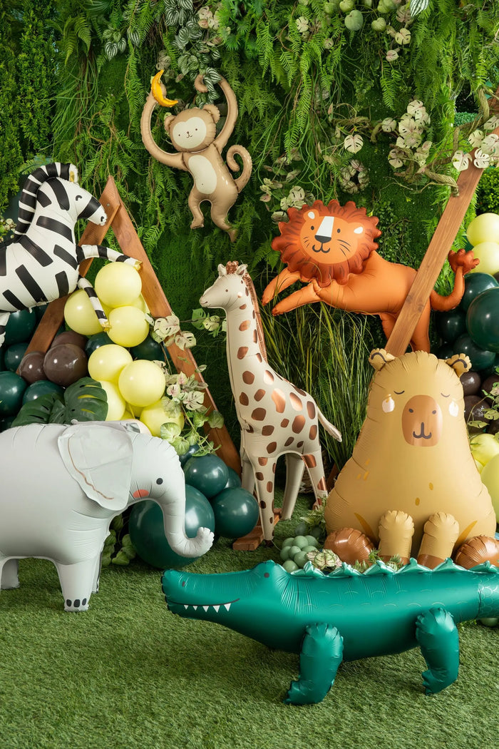 Giant Elephant Balloon - Standing Foil Balloon - Safari Birthday Decor - Jungle Animal Balloons - Wild One Party - Kids Party Balloon - Jolie Fete UK