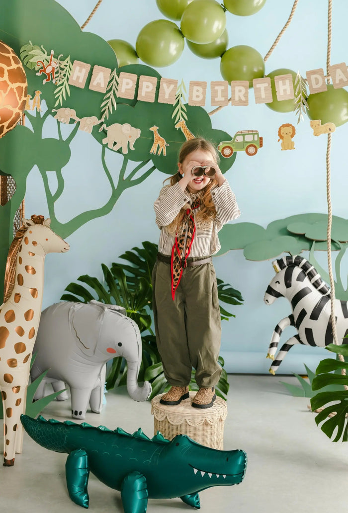 Giant Elephant Balloon - Standing Foil Balloon - Safari Birthday Decor - Jungle Animal Balloons - Wild One Party - Kids Party Balloon - Jolie Fete UK