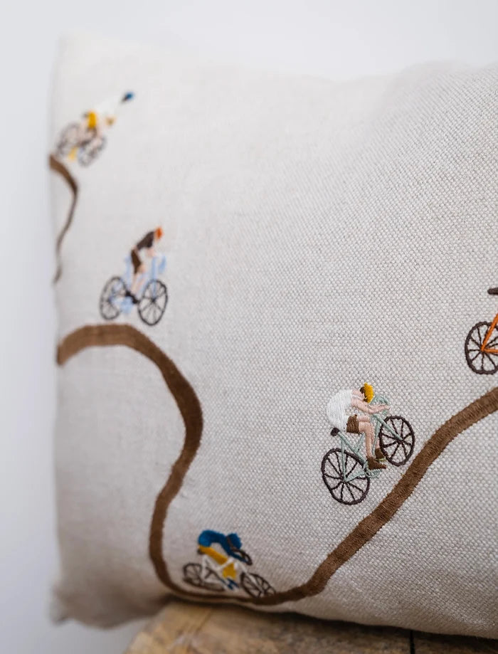 GIRO EMBROIDERED CUSHION COVER