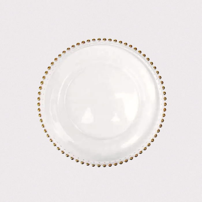 Gold Beaded Charger