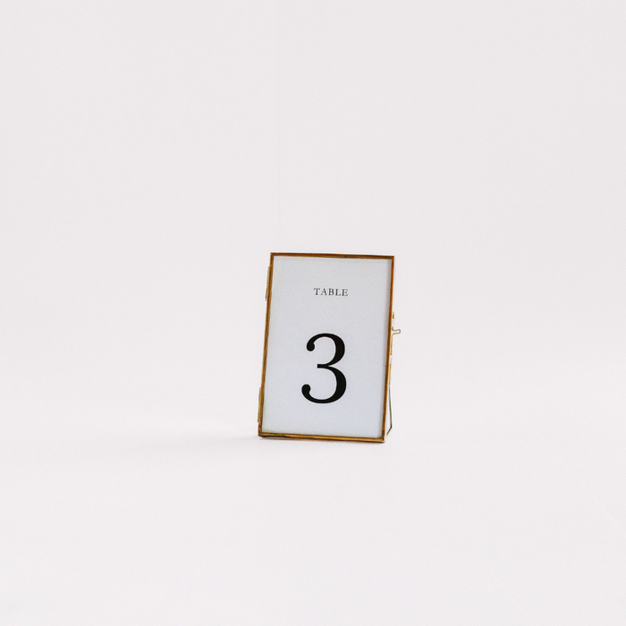 Gold Framed Table Number