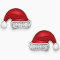 Gold Santa Hat Stud Earrings