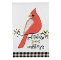 Good Tidings Red Bird Tea Towel