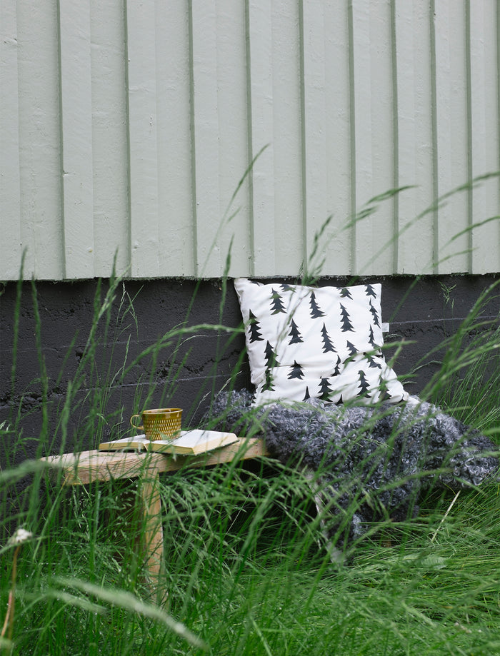 GRAN CUSHION COVER BLACK, 48X48 CM