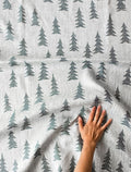 GRAN LINEN FABRIC BY THE METRE, DARK GREEN