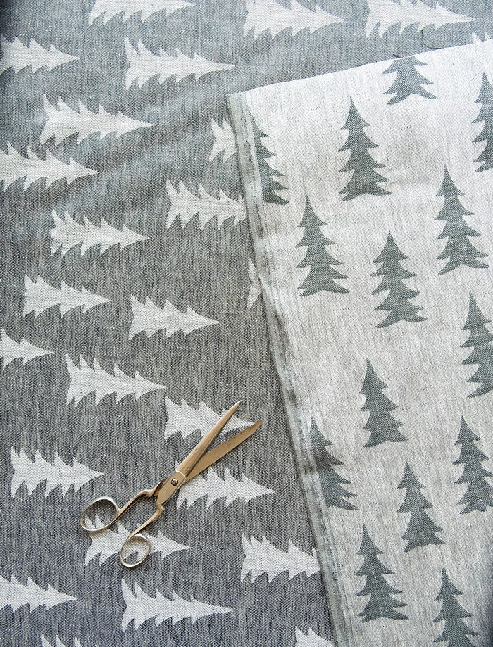 GRAN LINEN FABRIC BY THE METRE, DARK GREEN