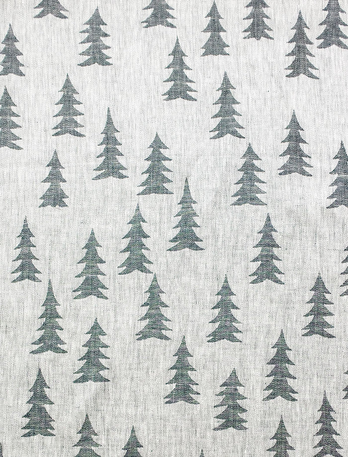GRAN LINEN FABRIC BY THE METRE, DARK GREEN