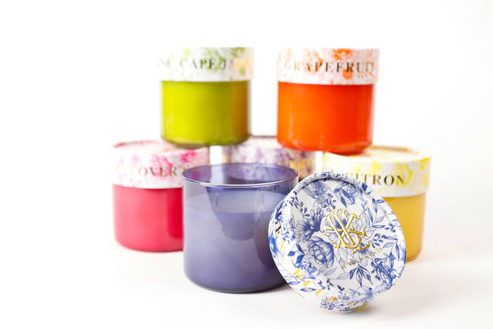 Grapefruit 15 oz 2 wick Decorative Lid Candle