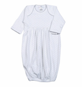 Grey Dots & Grey Trim Pima Gown