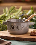 Grey Ceramic Bowls - Grey Soup Bowl with Handles