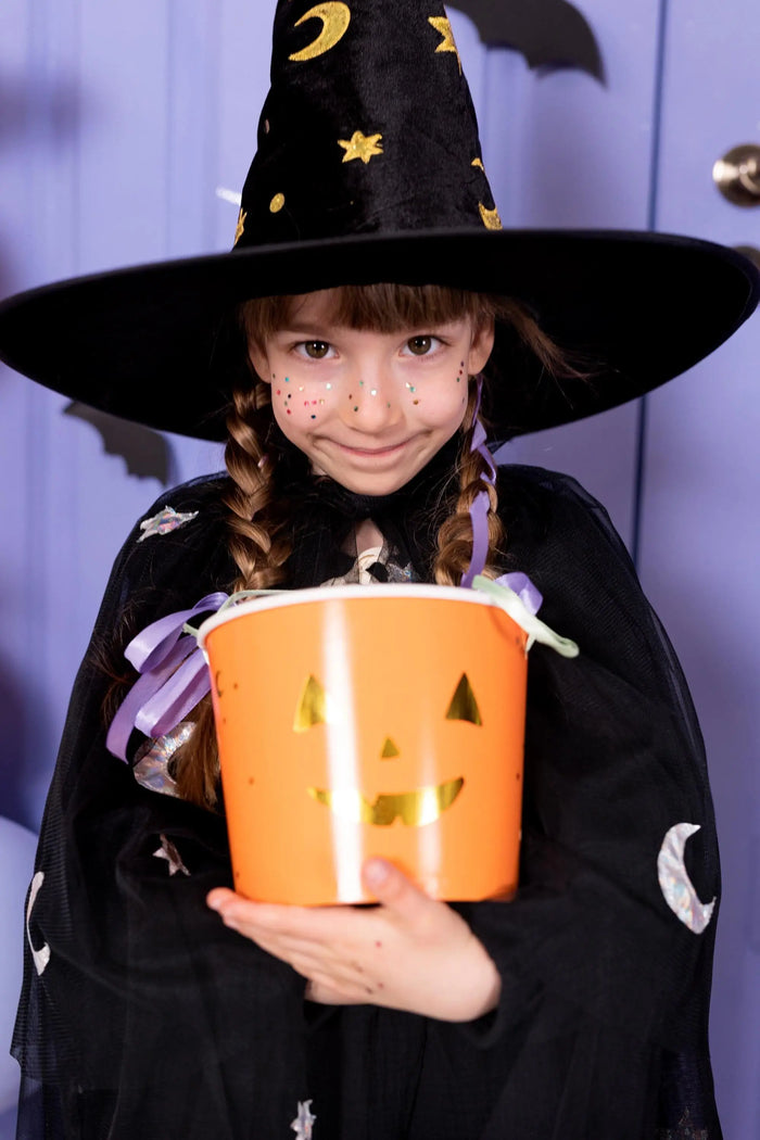 Halloween Treat Buckets - Small Candy Buckets - Halloween Treats - Trick Or Treat Buckets - Cute Halloween - Kids Halloween Party -Pack Of 2 - Jolie Fete UK
