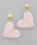 Heart Glitter Earrings