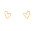 Heart Outline Stud Earrings