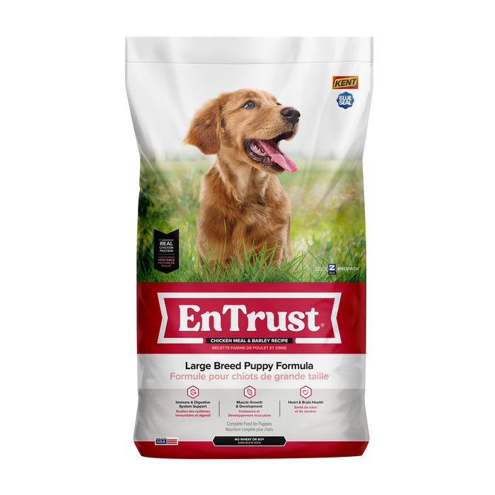 Kent Blue Seal EnTrust® Large Breed Puppy Formula Chicken Meal & Barley Recipe Dog Food