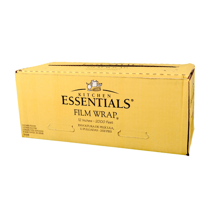 Kitchen Essentials 12 Inch Cling Wrap Film Roll, Clear, in Cutter Box, 2000 Ft