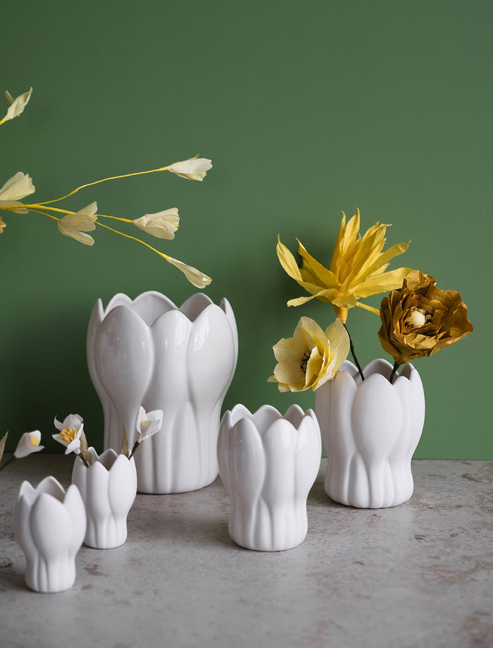 KROKUS VASE, WHITE - X-small (matte)