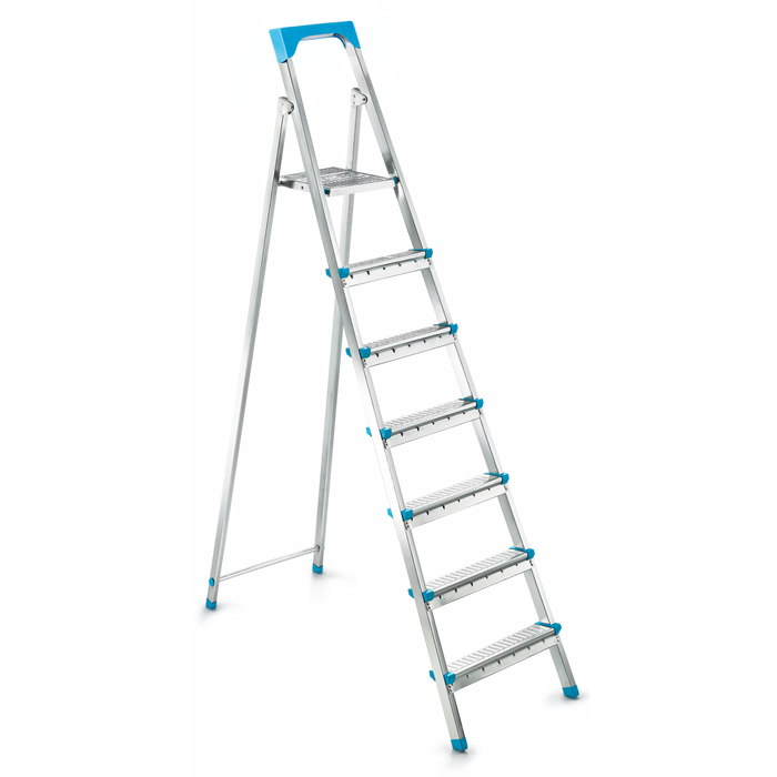 LADDERS - GI200 6+1 STEP | GALVANIZED FOLDING STEEL