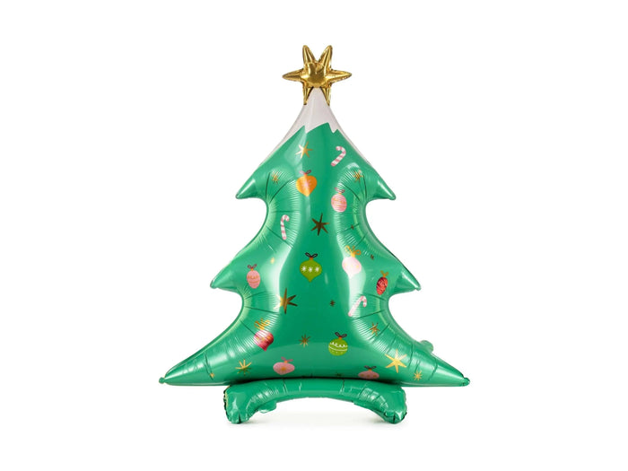 Large Christmas Tree Balloon - Standing Christmas Tree Balloon With Gold Star - Green Christmas Balloon - Christmas Party Balloon - Jolie Fete UK