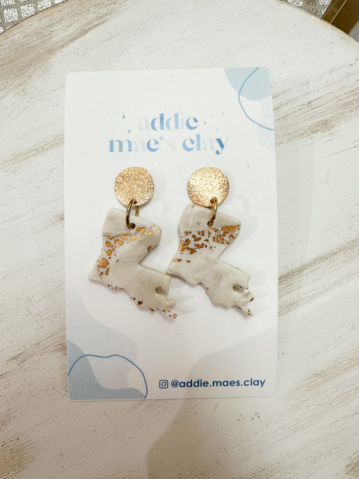Large Gold Speckled LA Dangle - 1