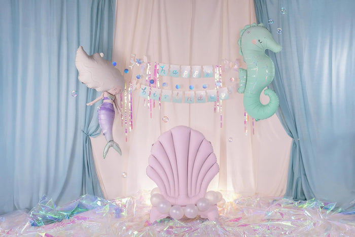 Large Seahorse Foil Balloon - Mermaid Theme - Under the Sea Party - Mermaid Party - Seahorse Decorations - Fish Balloon - Green balloons - Jolie Fete UK