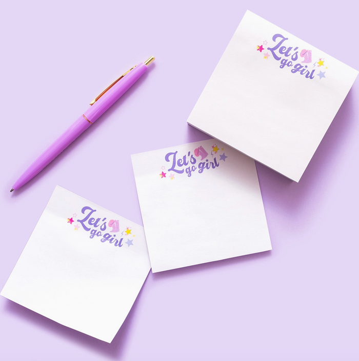 Let's Go Girl Sticky Notes Pad