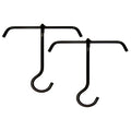 Two black metal lift hooks with T-handles, designed for lifting heavy Jambalaya Pots.