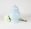 Light Blue Textured Ginger Jar