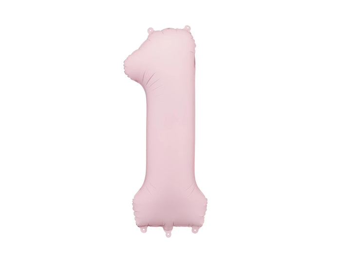 Light Pink Number 2 Balloon 86cm / 34" - Large Pastel Pink Foil Mylar Digit - 2nd Birthday Decor - 21st - Anniversary Party Supplies - Jolie Fete UK
