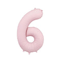 Light Pink Number 6 Balloon 86cm / 34" - Large Pastel Pink Foil Mylar Digit - 6th / 16th Birthday Decor - 60th - Anniversary Party Supplies - Jolie Fete UK