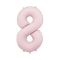 Light Pink Number 8 Balloon 86cm / 34" - Large Pastel Pink Foil Mylar Digit - 18th Birthday Decor - 80th - Anniversary Party Supplies - Jolie Fete UK